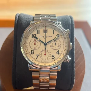 Ulysse Nardin Marin kronograf silverfärgad urtavla 363-22