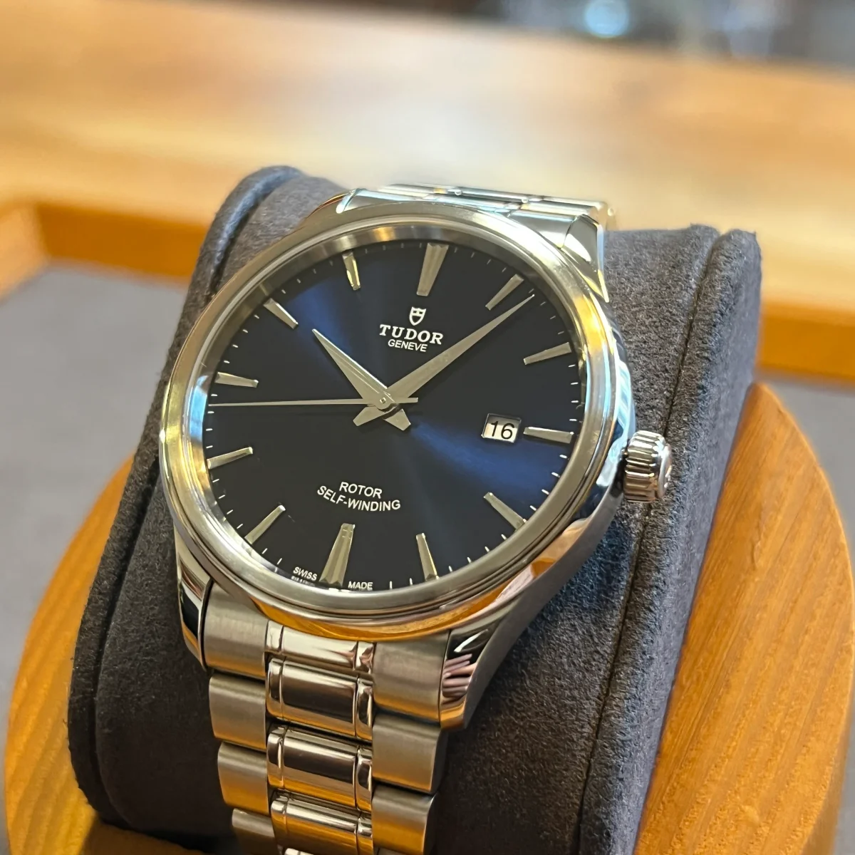 Tudor Stil Automatisk Datum Blå urtavla 12700 - Bild 4