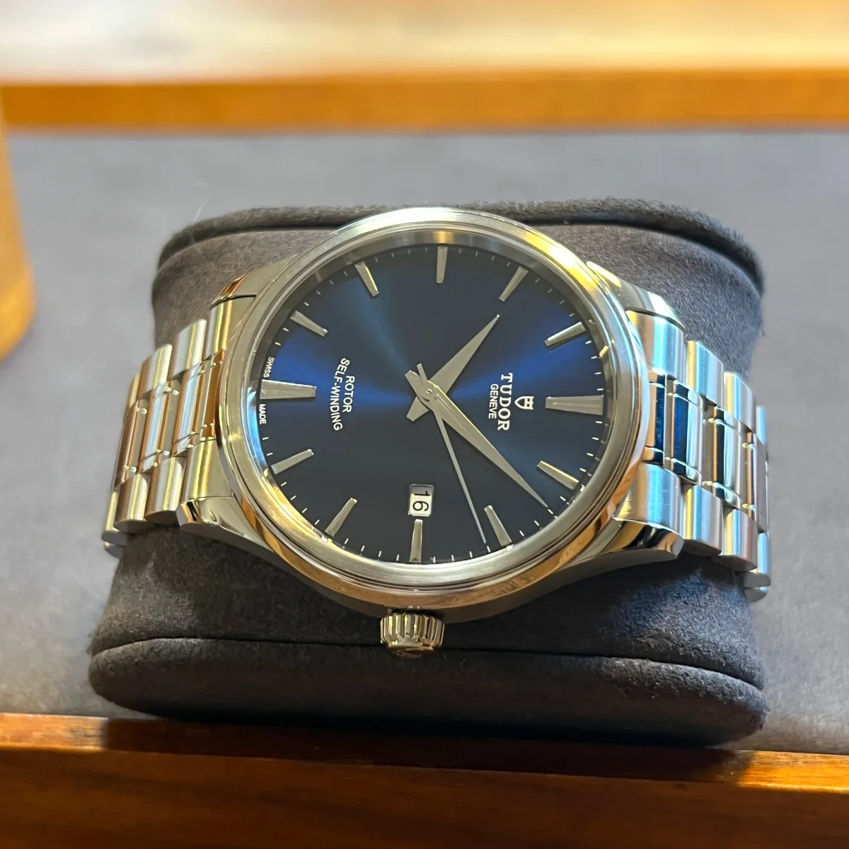 Tudor Stil Automatisk Datum Blå urtavla 12700 - Bild 8