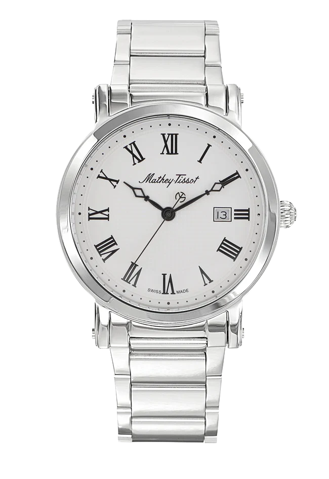 Mathey-Tissot City Metal Rostfritt Stål & Vit Urtavla HB611251MABR
