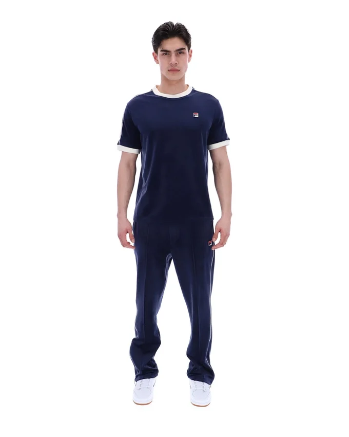 Fila Navy Basilio Velour-T-shirt - Bild 5