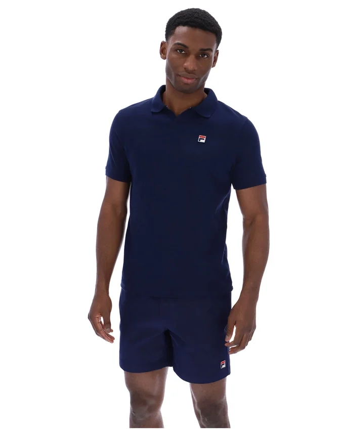 Fila Navy Tristiano texturerad polotröja