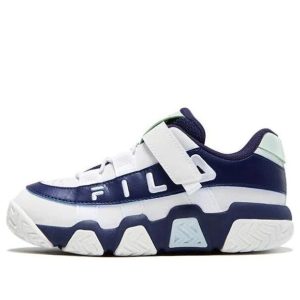 Låga basketskor “White Navy”
